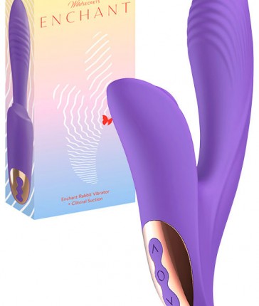 Wild Secrets Enchant 8" Rabbit Vibrator with Clitoral Suction