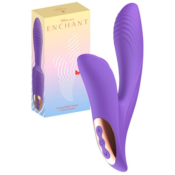 Wild Secrets Enchant 8" Rabbit Vibrator with Clitoral Suction